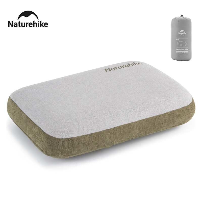 Outdoor Furniture Pillows - หมอนตั้งแคมป์ Naturehike หมอนชายหาดพับได้น้ำหนักเบามากหมอนสำหรับนอนโฟมจำรูปกลางแจ้งที่เก็บของเดินทางเครื่องบิน
