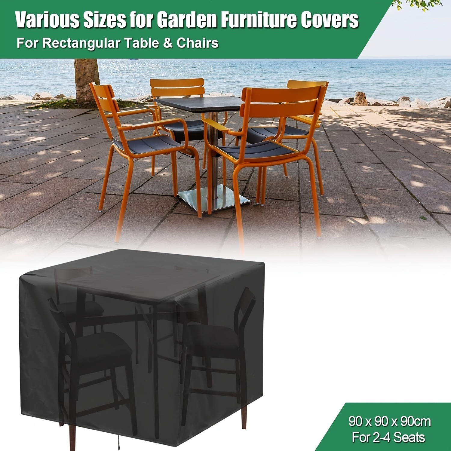 Outdoor Furniture Covers Waterproof - ผ้าคลุมเฟอร์นิเจอร์สวนสำหรับใช้งานกลางแจ้งแบบหนาพิเศษ 210D - ผ้าคลุมกันน้ำสำหรับเก้าอี้ โซฟา โต๊ะ
