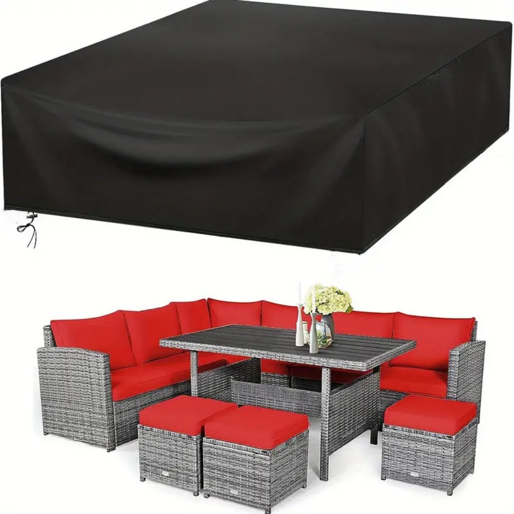 Outdoor Furniture Covers Waterproof - (ความยาว 102-137 นิ้ว) ขนาดลานกลางแจ้งสวนกันน้ําชุดเฟอร์นิเจอร์ชุดฝนและหิมะชุดเก้าอี้โซฟาโต๊ะเก้าอี้ฝุ่น