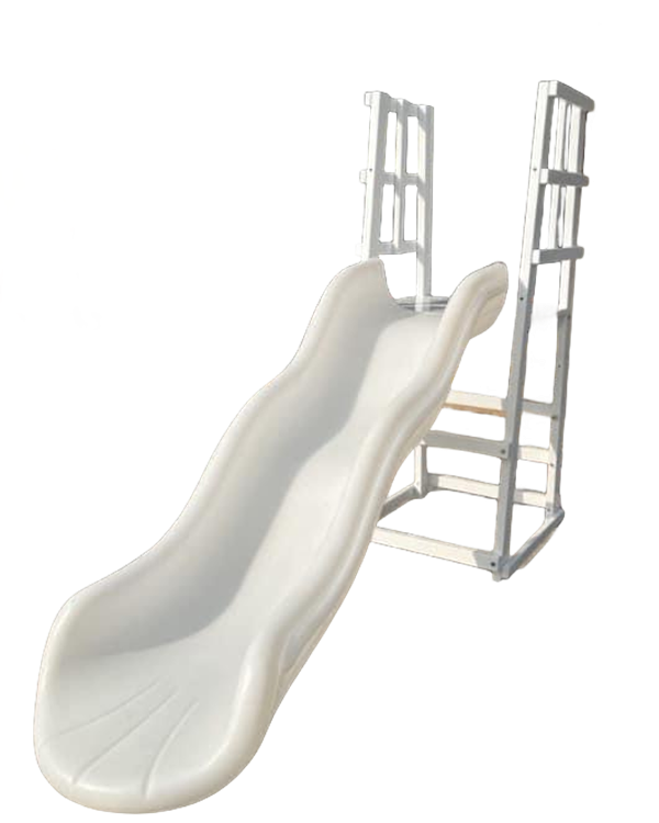 Outdoor Furniture Kids - สไลเดอร์พลาสติกสีขาวแบบสองช่องสำหรับเด็กเล่นในร่มและกลางแจ้ง ลดราคาพิเศษ เหมาะสำหรับโรงเรียนอนุบาล สวนสาธารณะ และสนามเด็กเล่น