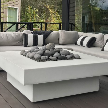 Outdoor Furniture Fire Table - ชุดโซฟากลางแจ้งพร้อมโต๊ะเตาไฟ เฟอร์นิเจอร์กลางแจ้งแบบกำหนดเอง เตาไฟสำหรับลานบ้าน/สระว่ายน้ำ ชาม/เตาไฟ