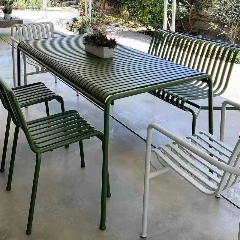โต๊ะและเก้าอี้เหล็กดัดสไตล์โมเ - Outdoor Furniture Green บทวิจารณ์และราคา