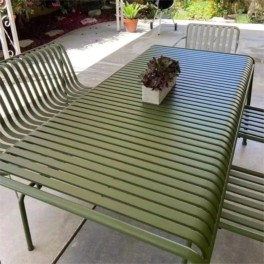โต๊ะและเก้าอี้เหล็กดัดสไตล์โมเ - Outdoor Furniture Green บทวิจารณ์และราคา