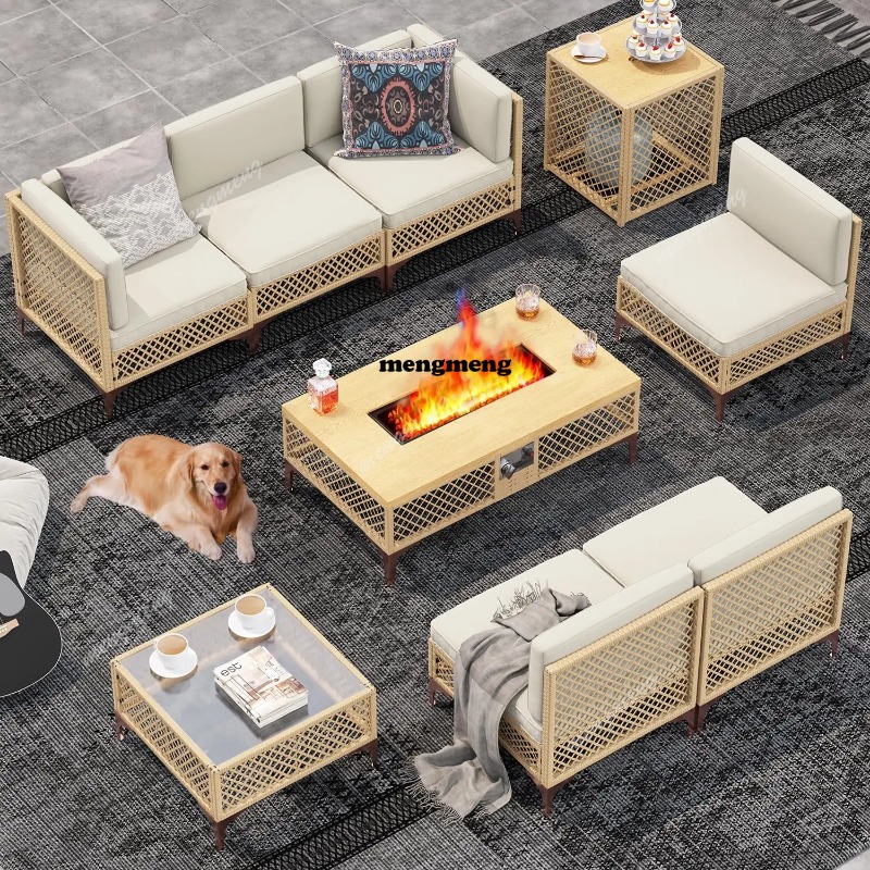 ชุดเฟอร์นิเจอร์สนาม 9 ชิ้น พร้ - Outdoor Furniture Fire Table บทวิจารณ์และราคา