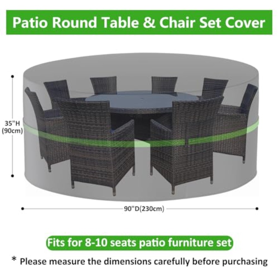 ผ้าคลุมเฟอร์นิเจอร์ลานบ้านทรงก - Outdoor Furniture Covers Waterproof บทวิจารณ์และราคา