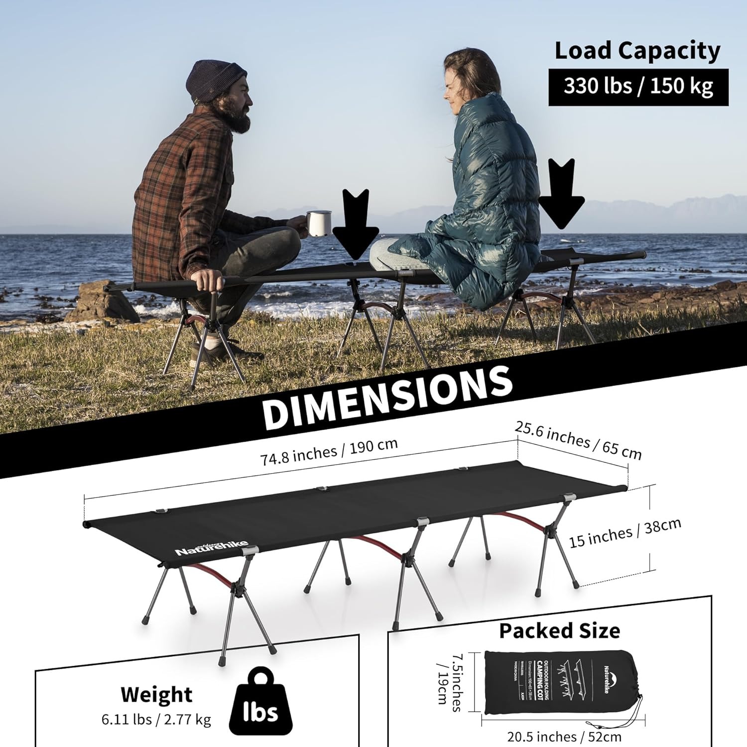 เตียงพับแคมป์ปิ้ง Naturehike ป - Outdoor Daybed Sofa บทวิจารณ์และราคา