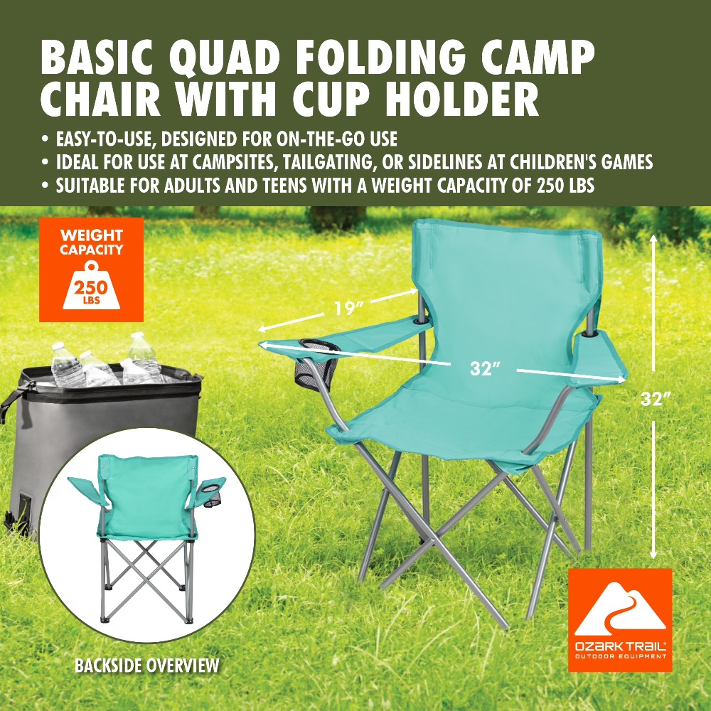 เก้าอี้แคมป์ปิ้งแบบพับได้พร้อม - Outdoor Furniture Green บทวิจารณ์และราคา