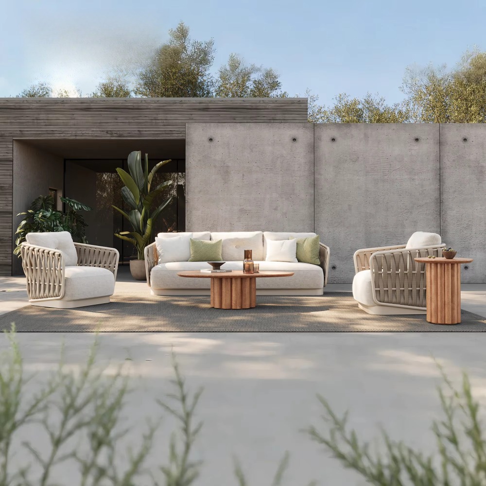 ชุดโซฟาสวนดีไซน์หรูหรา โครงโลห - Rattan Lounge Set บทวิจารณ์และราคา