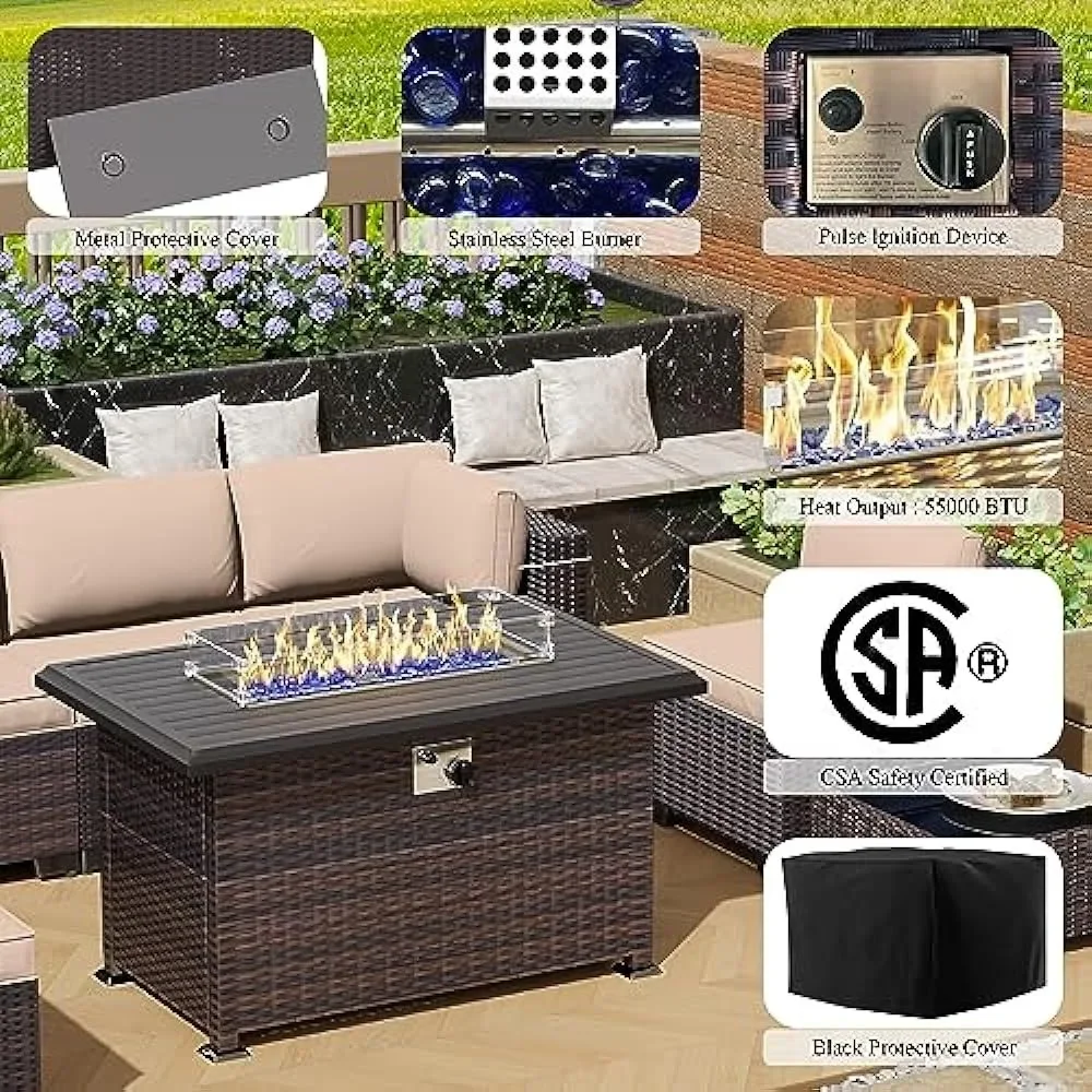 -ชุดเฟอร์นิเจอร์ลานพร้อมโต๊ะหล - Outdoor Furniture Fire Table บทวิจารณ์และราคา