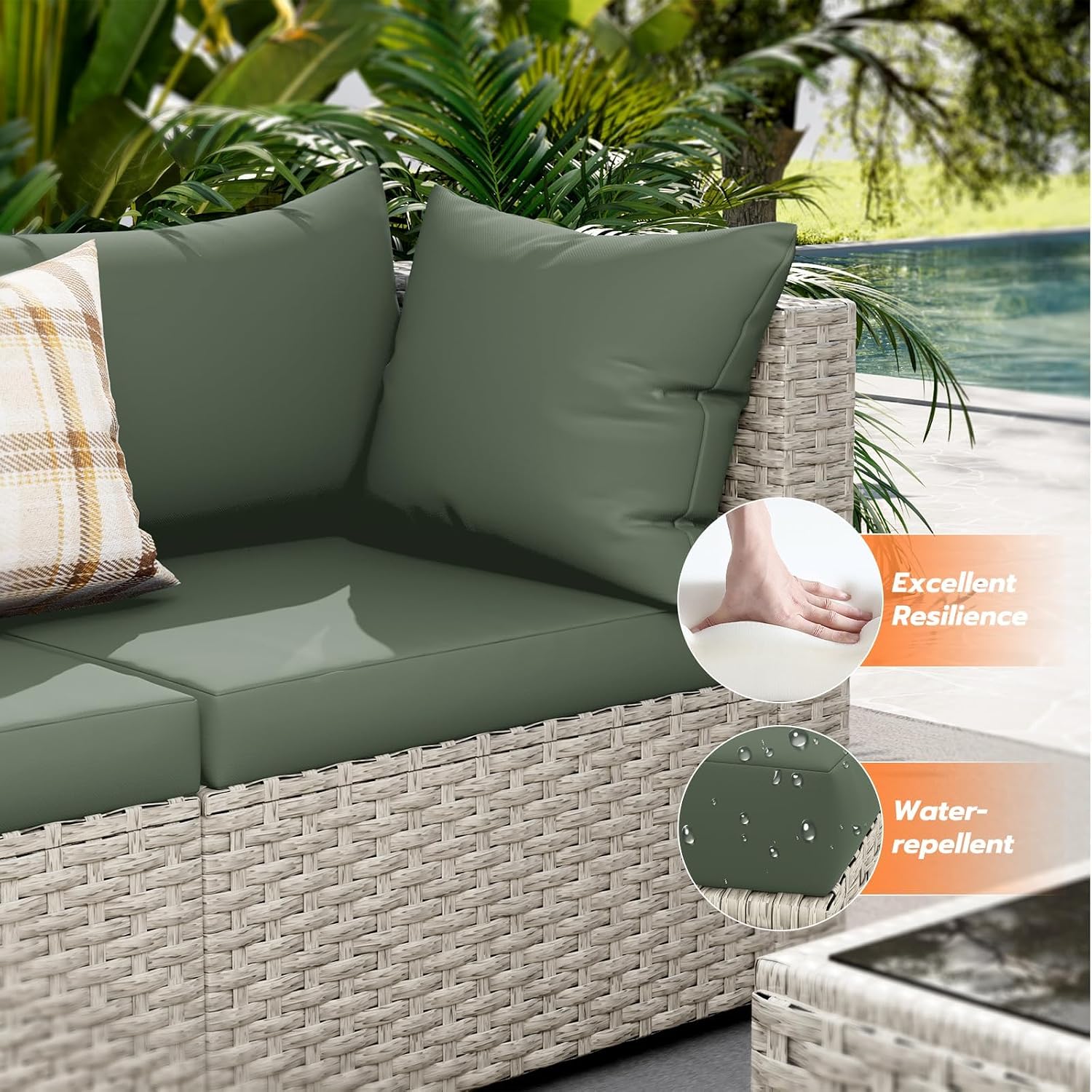 ชุดโซฟาแบบแยกส่วนสำหรับกลางแจ้ - Outdoor Furniture Fire Table บทวิจารณ์และราคา