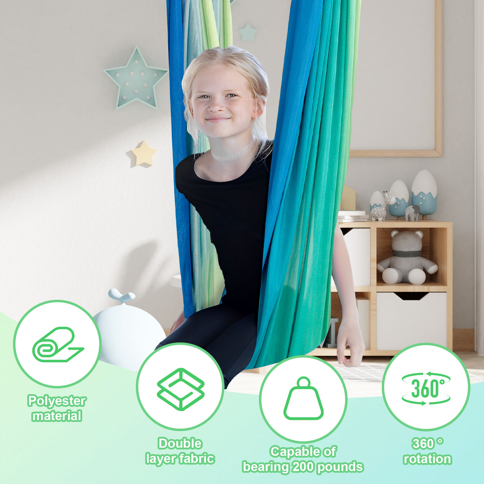 ชิงช้าประสาทสัมผัสสําหรับเด็ก  - Outdoor Furniture Kids บทวิจารณ์และราคา