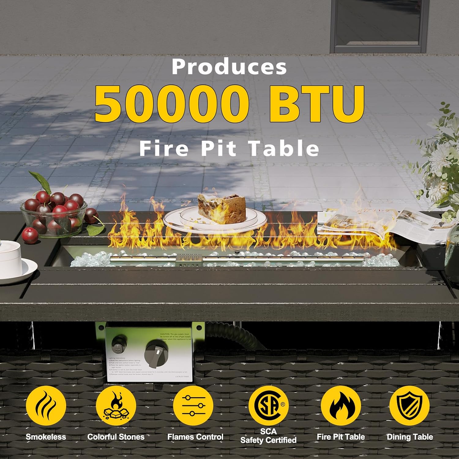 ชุดเฟอร์นิเจอร์ลานบ้านพร้อมโต๊ - Outdoor Furniture Fire Table บทวิจารณ์และราคา