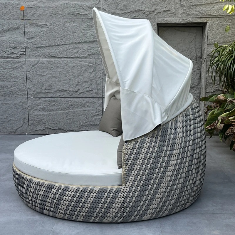 เตียงนอนกลางวัน, โซฟาหวายทรงกล - Rattan Lounge Set บทวิจารณ์และราคา