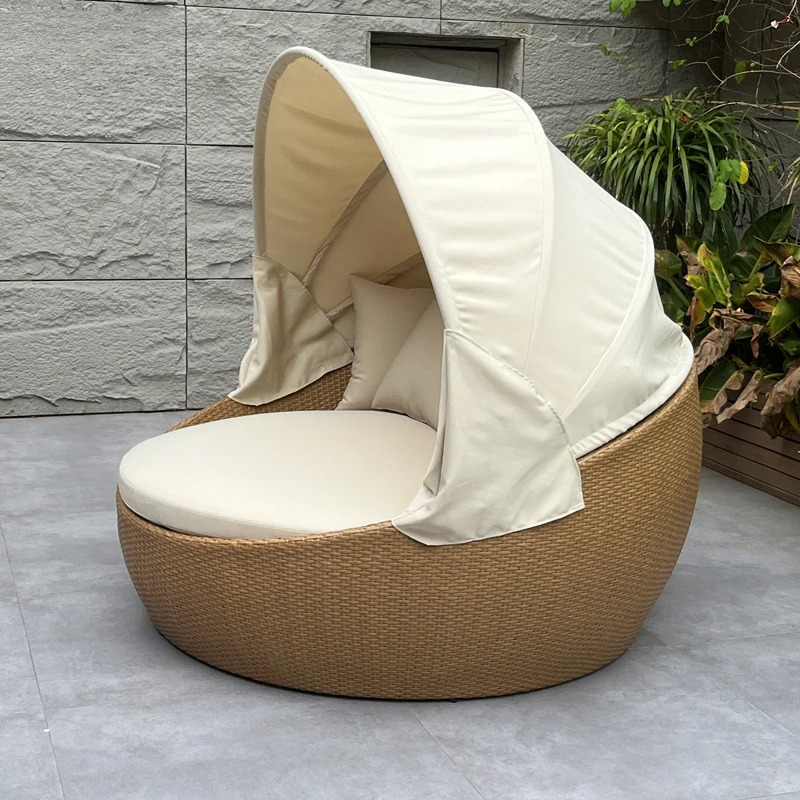 เตียงนอนกลางวัน, โซฟาหวายทรงกล - Rattan Lounge Set บทวิจารณ์และราคา