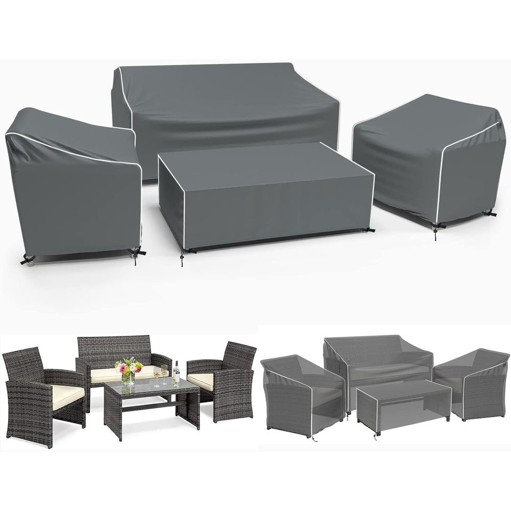ผ้าคลุมเฟอร์นิเจอร์ลานบ้าน 4 ช - Outdoor Furniture Covers Waterproof บทวิจารณ์และราคา