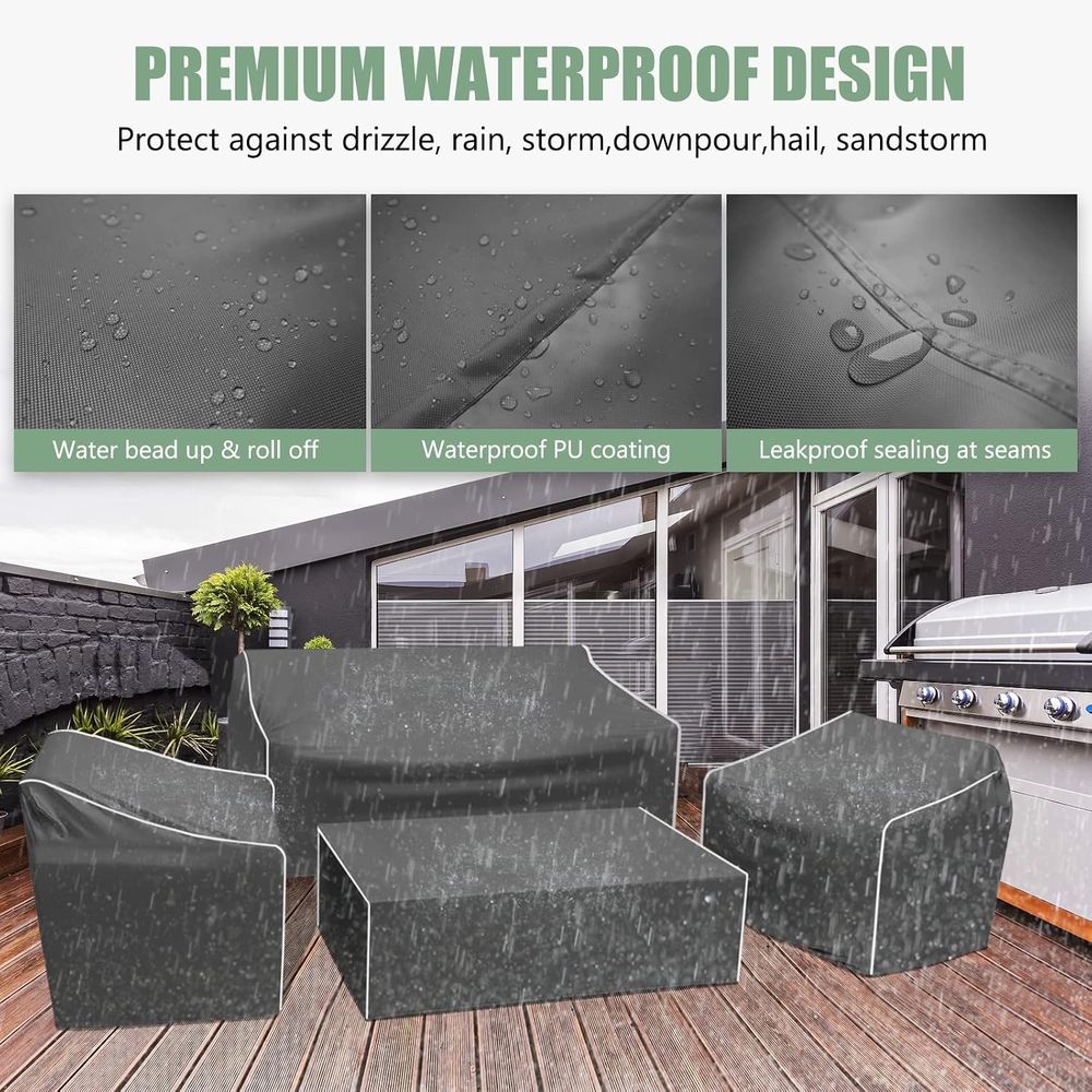 ผ้าคลุมเฟอร์นิเจอร์ลานบ้าน 4 ช - Outdoor Furniture Covers Waterproof บทวิจารณ์และราคา