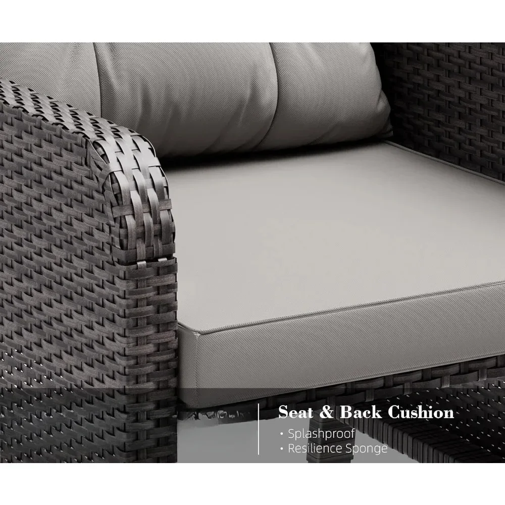 # สําหรับ 5 ชิ้น Patio Convers - Rattan Lounge Set บทวิจารณ์และราคา