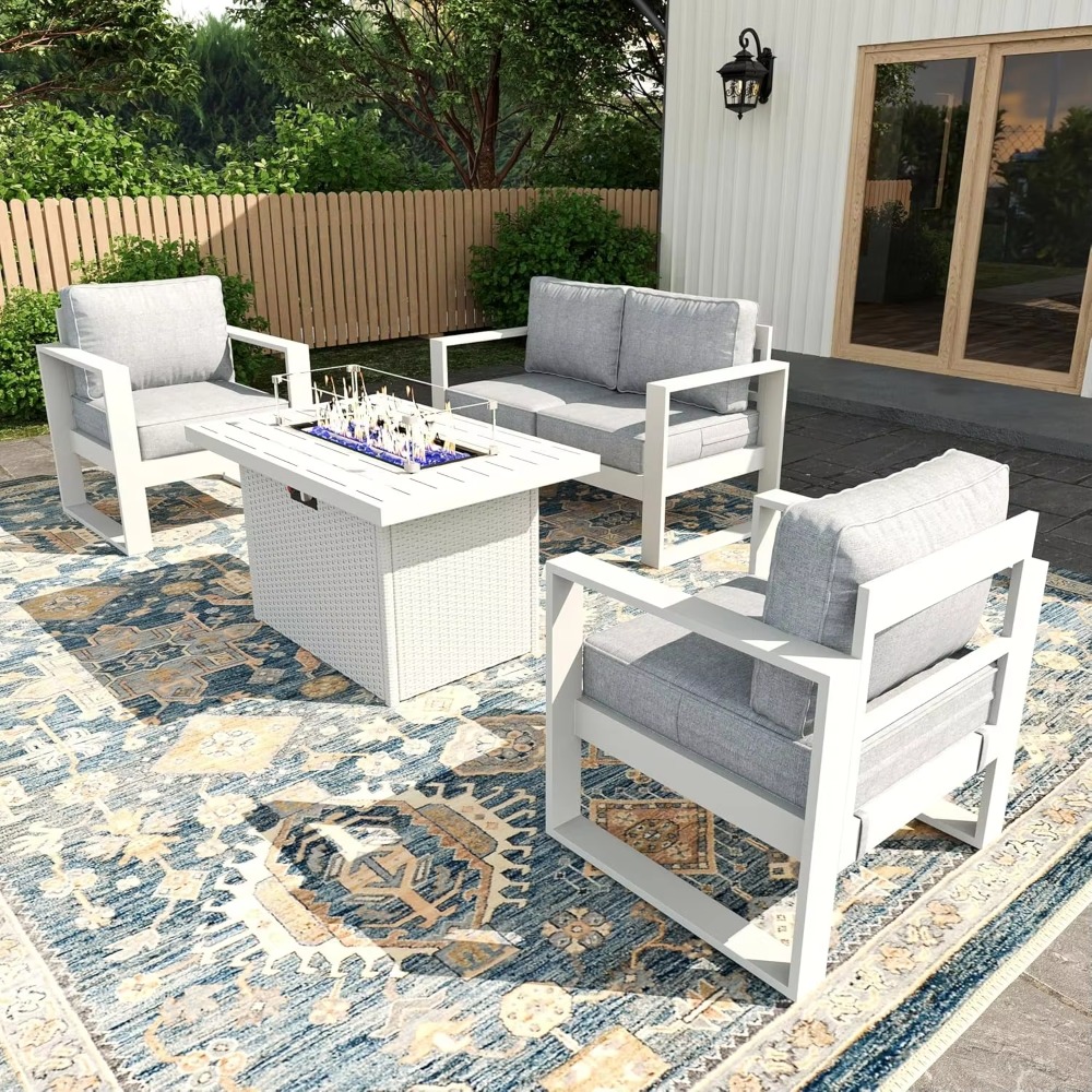 ชุดโซฟาสำหรับระเบียงพร้อมโต๊ะก - Outdoor Furniture Fire Table บทวิจารณ์และราคา