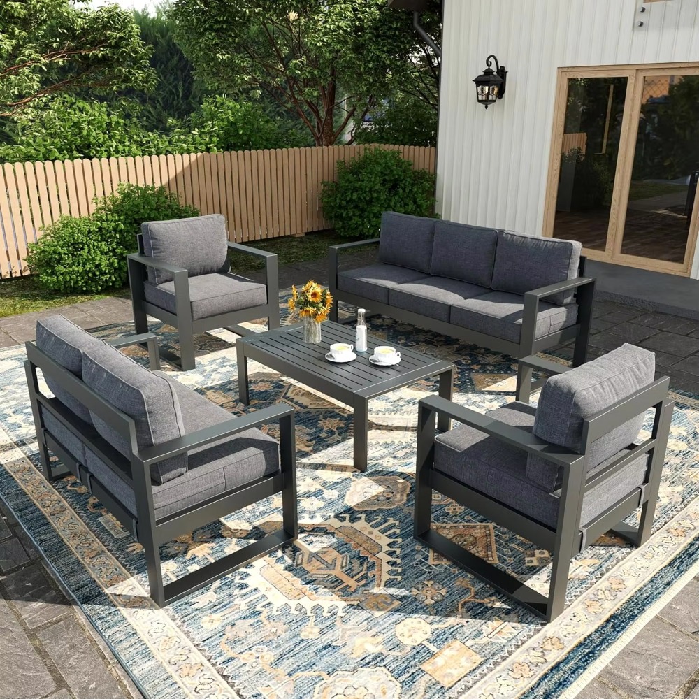 ชุดโซฟาสำหรับระเบียงพร้อมโต๊ะก - Outdoor Furniture Fire Table บทวิจารณ์และราคา