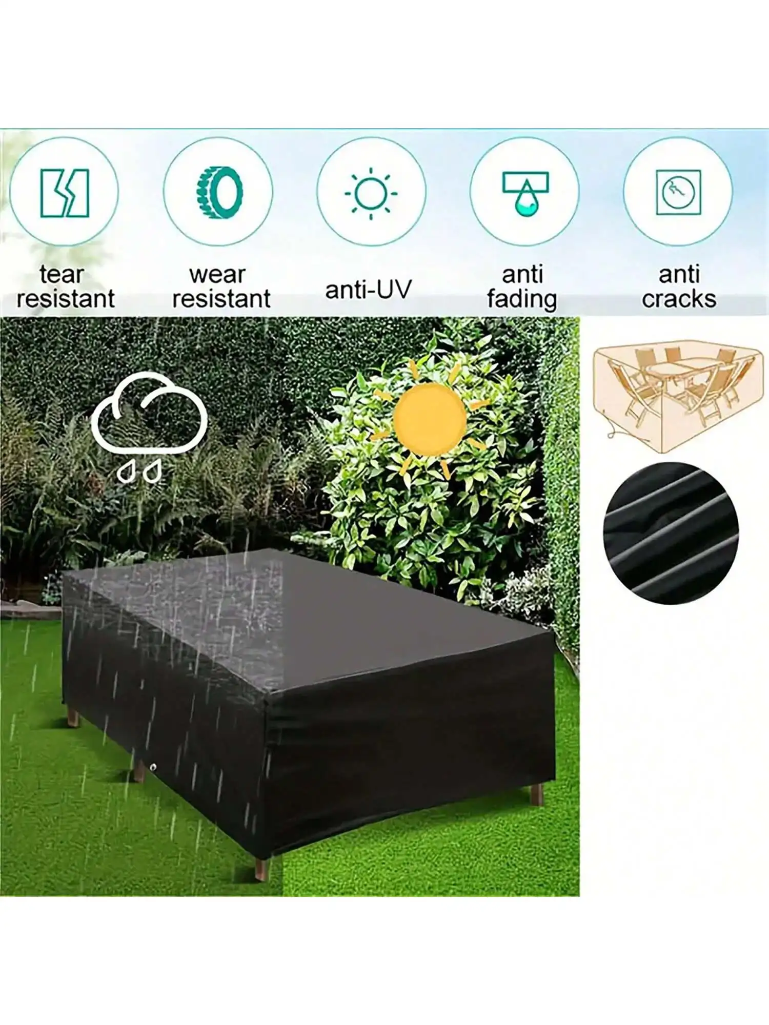 หลายขนาดลานกลางแจ้งสวนเฟอร์นิเ - Outdoor Furniture Covers Waterproof บทวิจารณ์และราคา