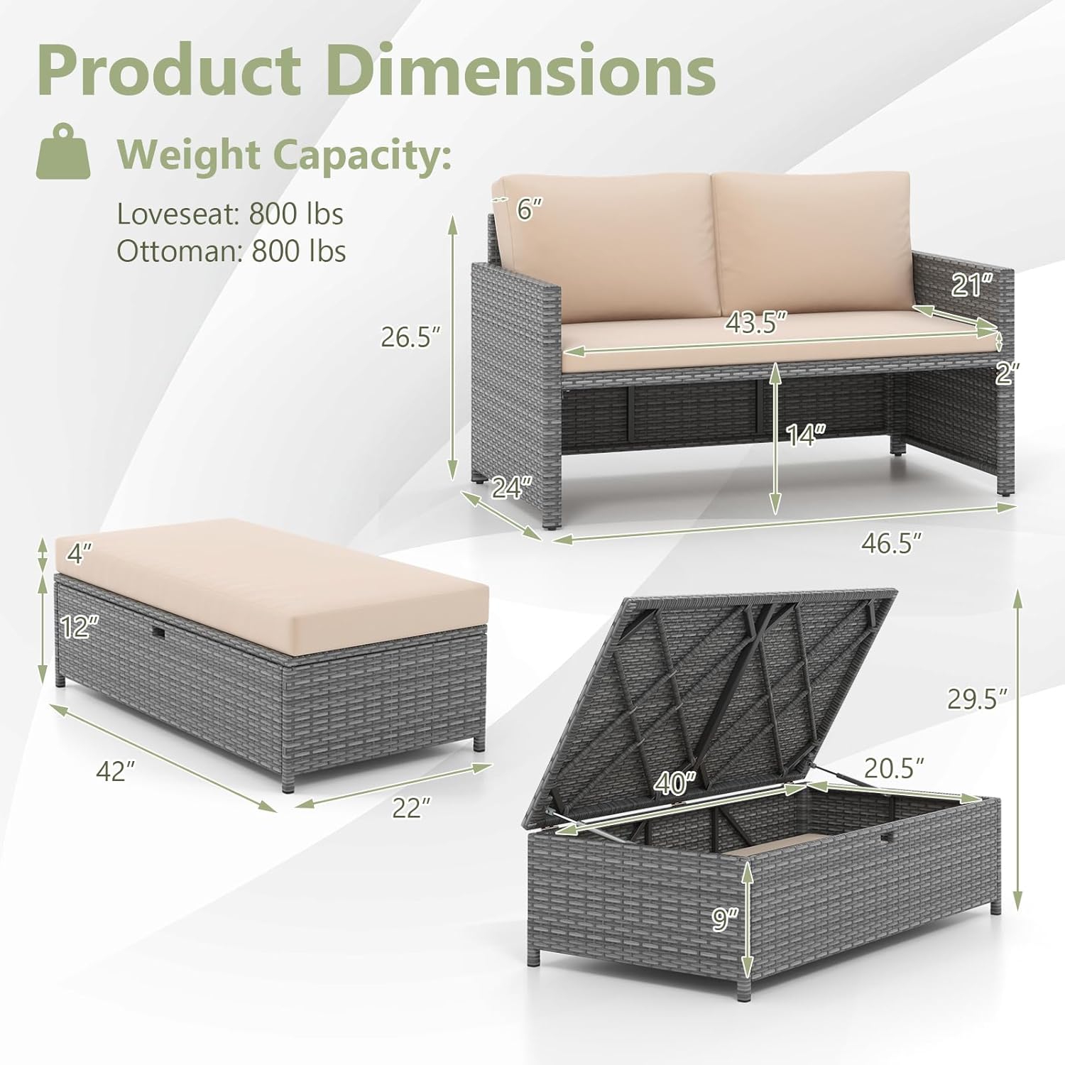 ชุดโซฟาหวายสำหรับกลางแจ้ง 2 ที - Outdoor Daybed Sofa บทวิจารณ์และราคา