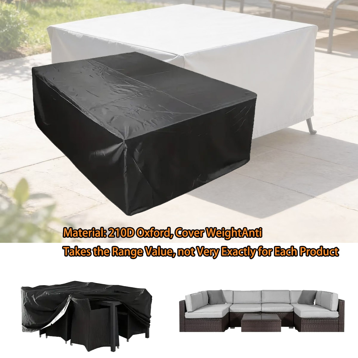 ผ้าคลุมเฟอร์นิเจอร์กลางแจ้ง 60 - Outdoor Furniture Covers Waterproof บทวิจารณ์และราคา