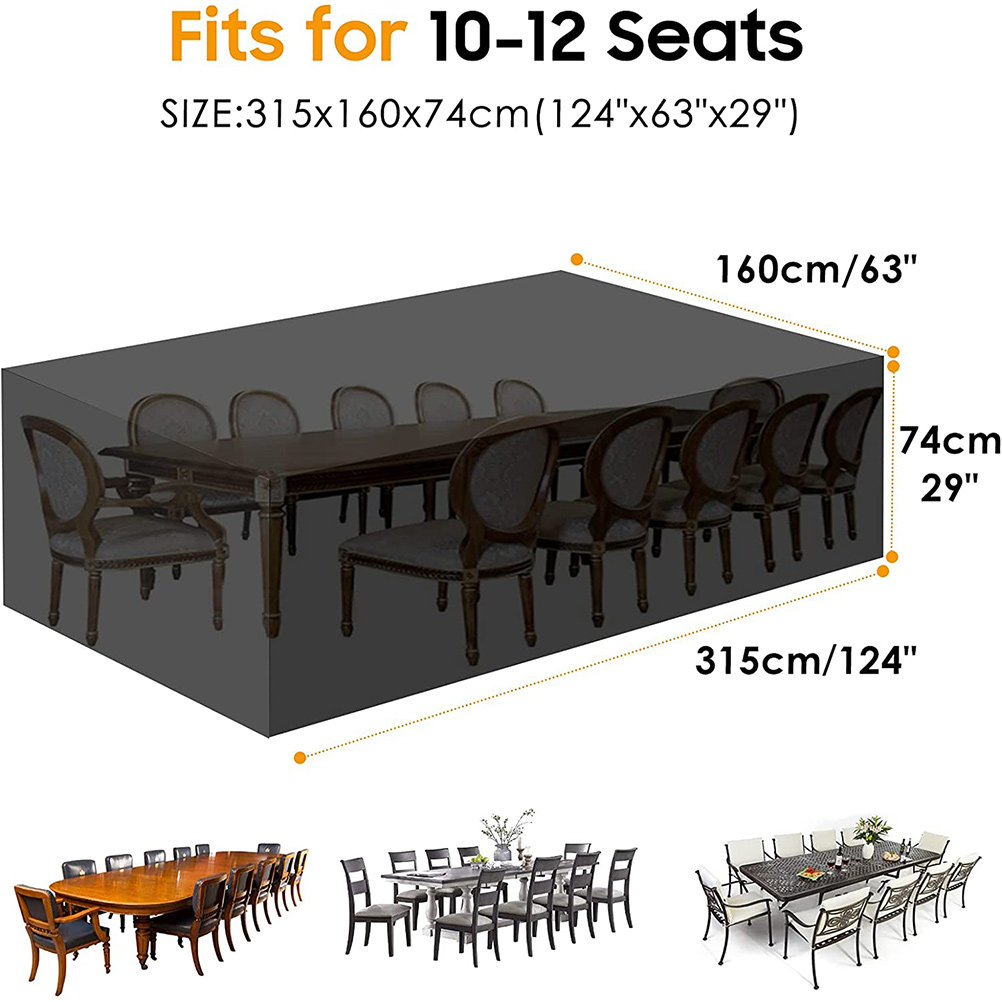 ผ้าคลุมโต๊ะสวนกันน้ำ ผ้าอ๊อกซ์ - Outdoor Furniture Covers Waterproof บทวิจารณ์และราคา