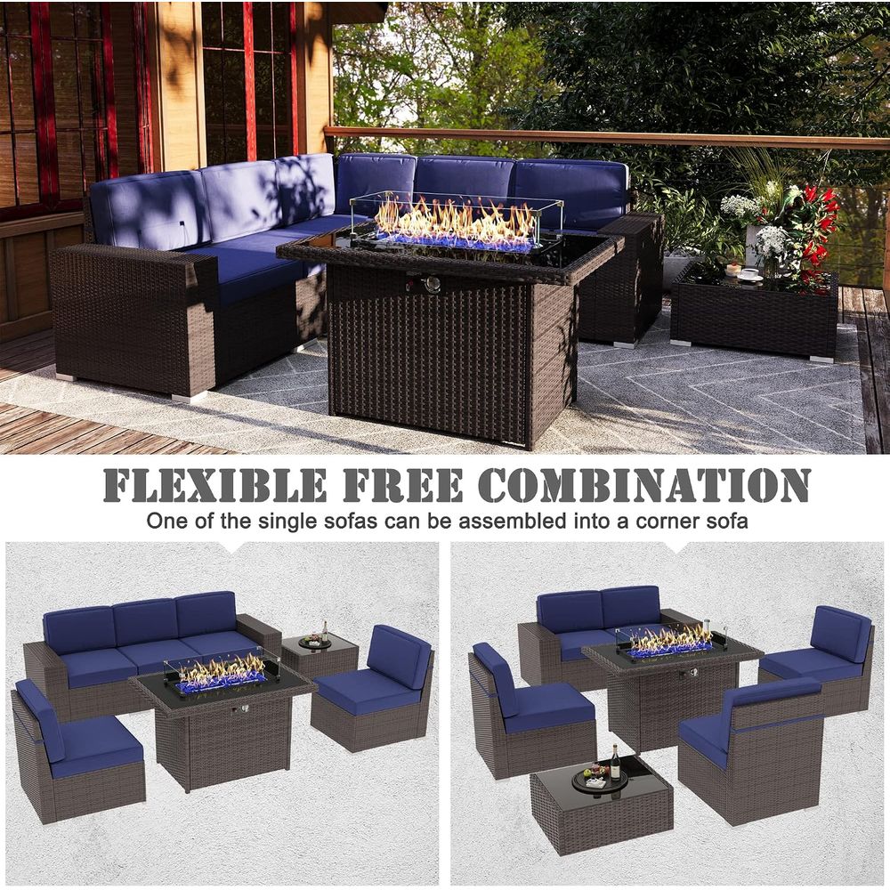 ชุดเฟอร์นิเจอร์ลานกลางแจ้ง 7 ช - Outdoor Furniture Fire Table บทวิจารณ์และราคา