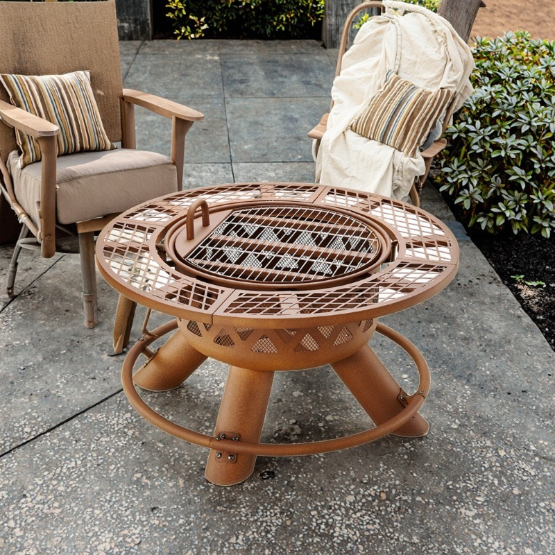 ชุดเตาบาร์บีคิวและเตาไฟอเนกประ - Outdoor Furniture Fire Table บทวิจารณ์และราคา