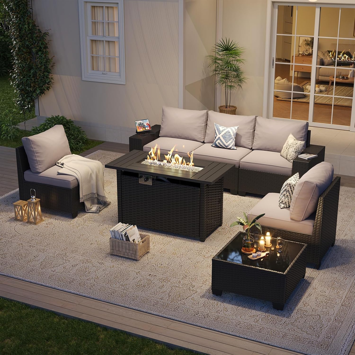 ชุดเฟอร์นิเจอร์สำหรับลานกลางแจ - Outdoor Furniture Fire Table บทวิจารณ์และราคา