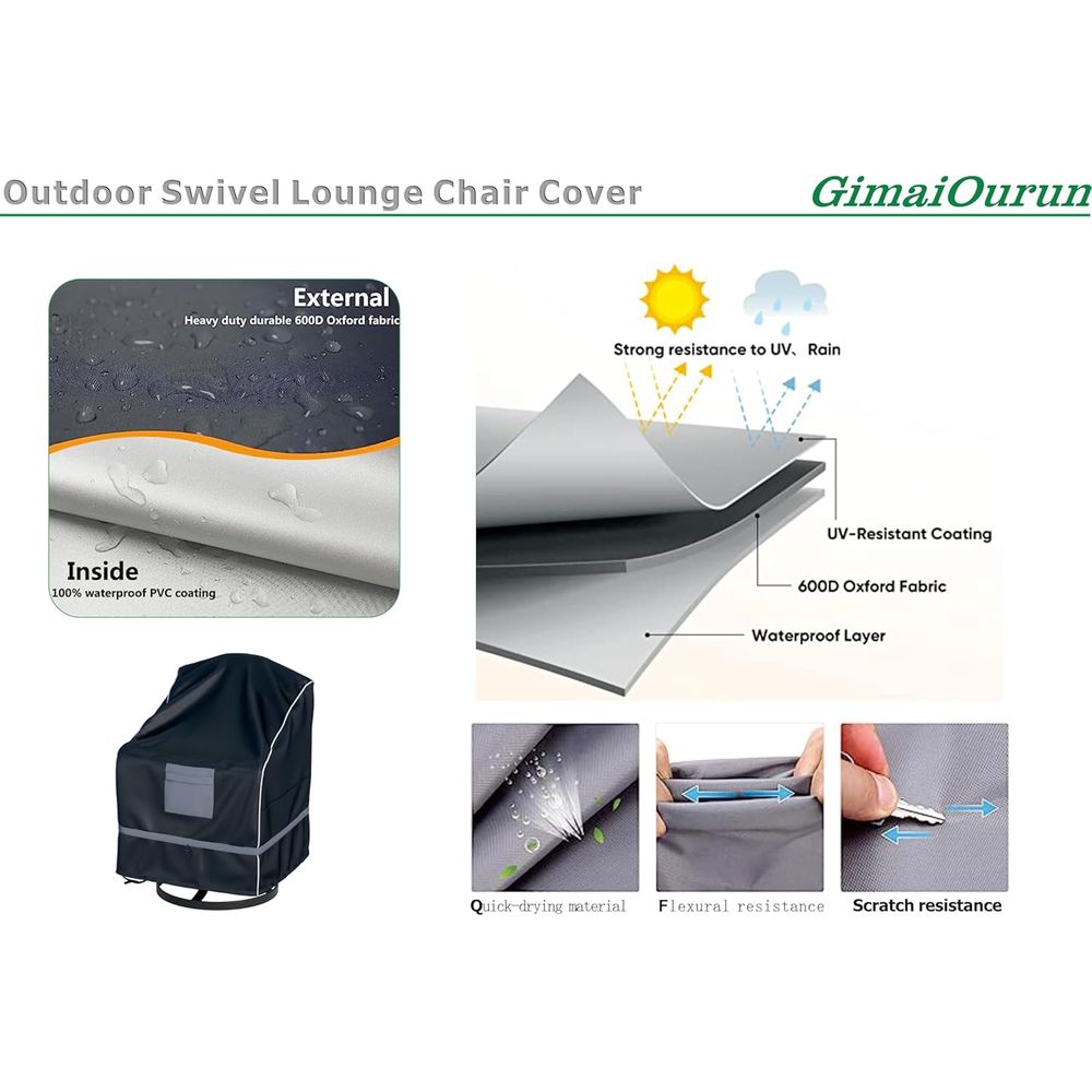 ผ้าคลุมเก้าอี้โยกกลางแจ้งแบบหม - Outdoor Furniture Covers Waterproof บทวิจารณ์และราคา