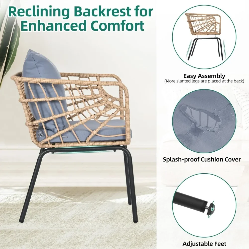 -เฟอร์นิเจอร์หวาย Backyard Pat - Rattan Lounge Set บทวิจารณ์และราคา