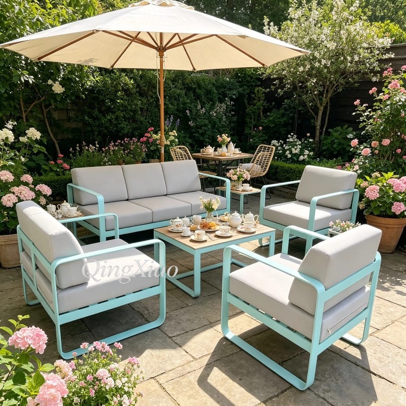 ชุดโซฟากลางแจ้งอลูมิเนียมอัลลอ - Outdoor Furniture Sofa บทวิจารณ์และราคา