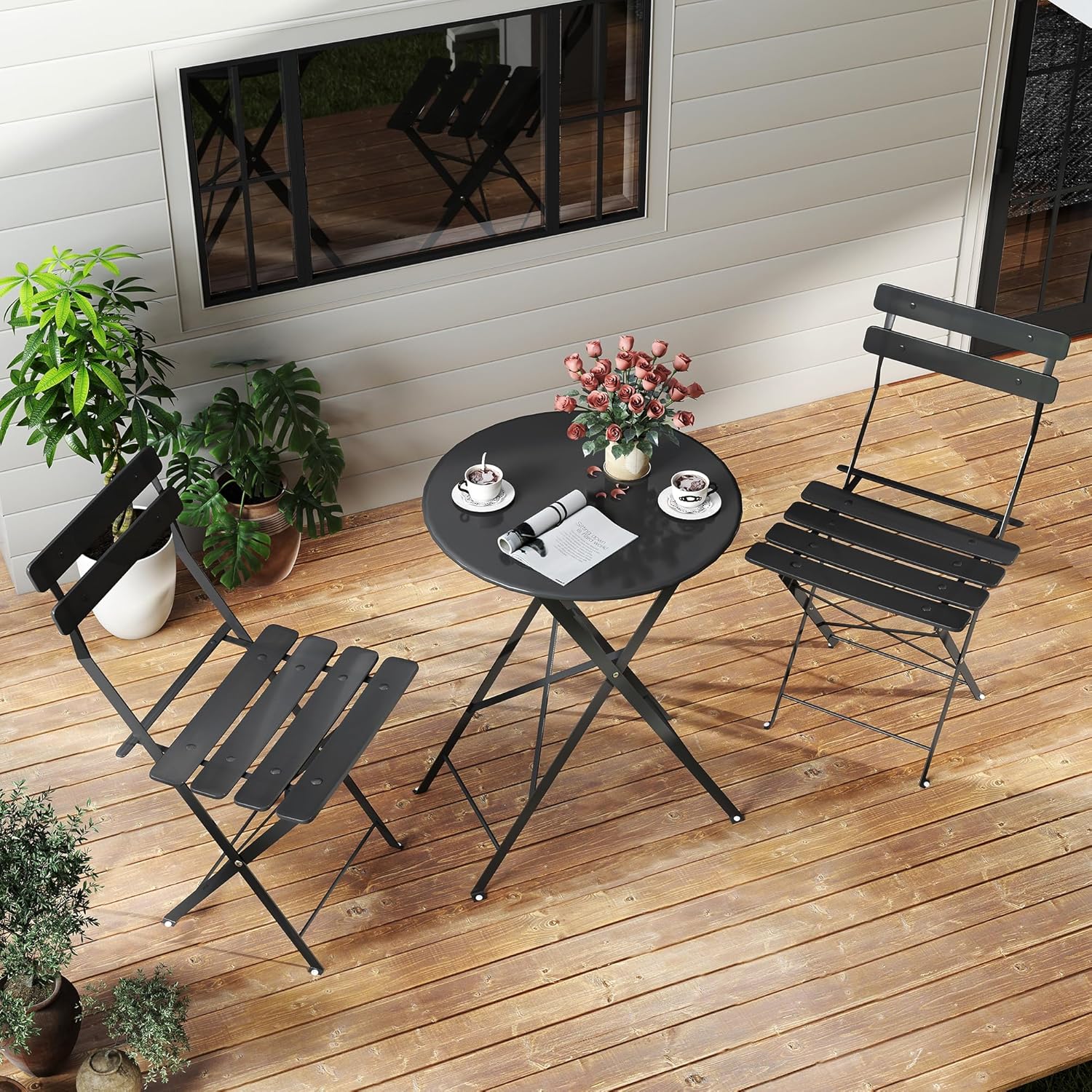 ชุดโต๊ะบิสโทรกลางแจ้งแบบพับได้ - Outdoor Furniture Sofa บทวิจารณ์และราคา