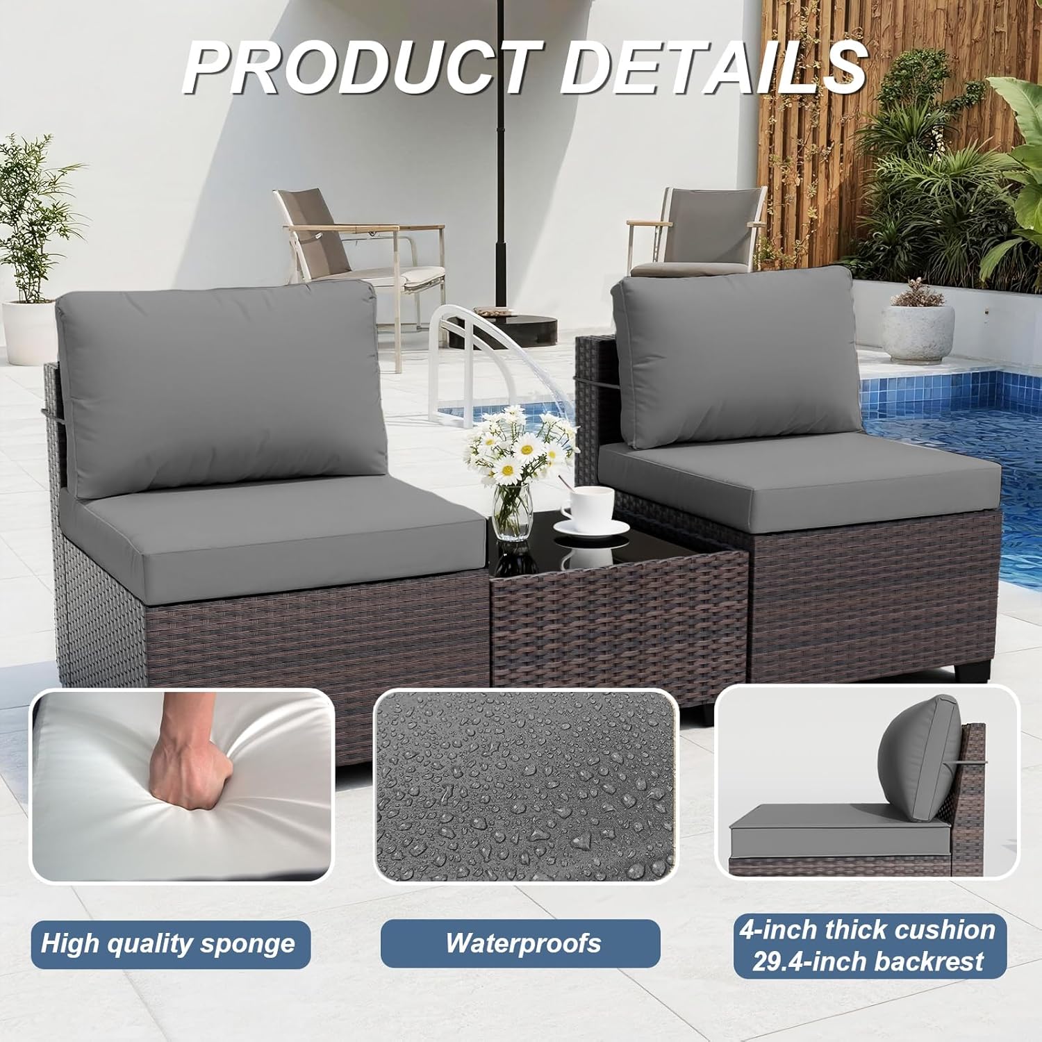 ชุดเฟอร์นิเจอร์ลานบ้านพร้อมโต๊ - Outdoor Furniture Fire Table บทวิจารณ์และราคา