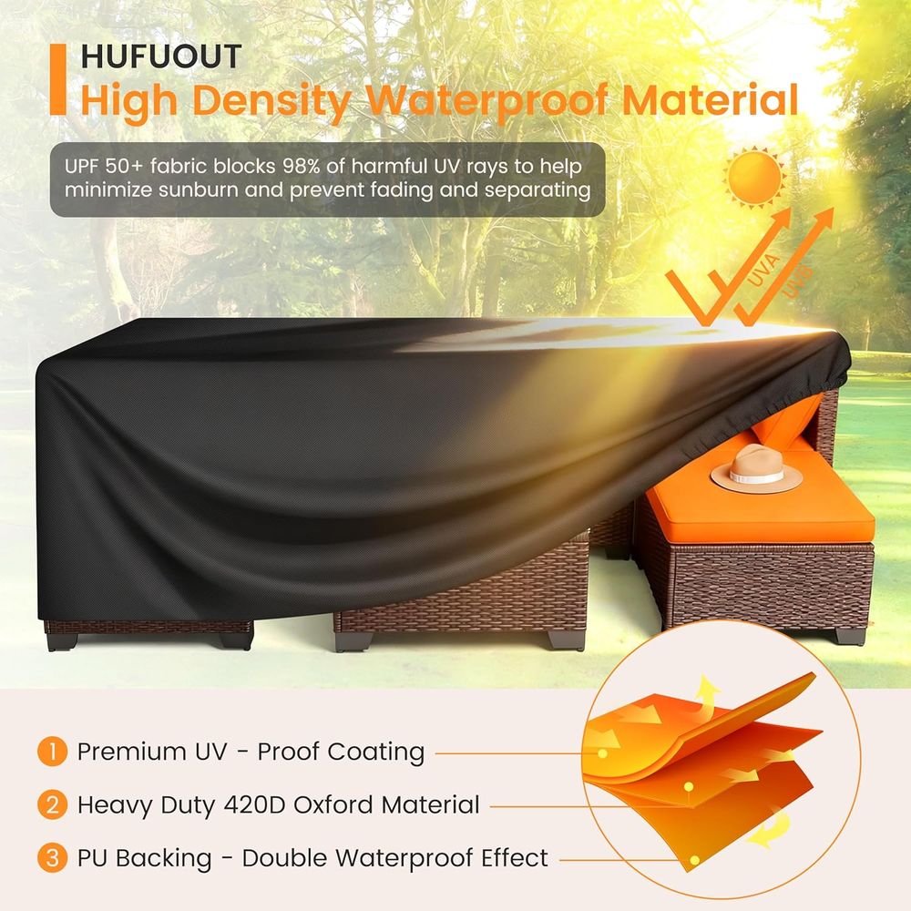 ผ้าคลุมเฟอร์นิเจอร์ลานบ้าน, ผ้ - Outdoor Furniture Covers Waterproof บทวิจารณ์และราคา